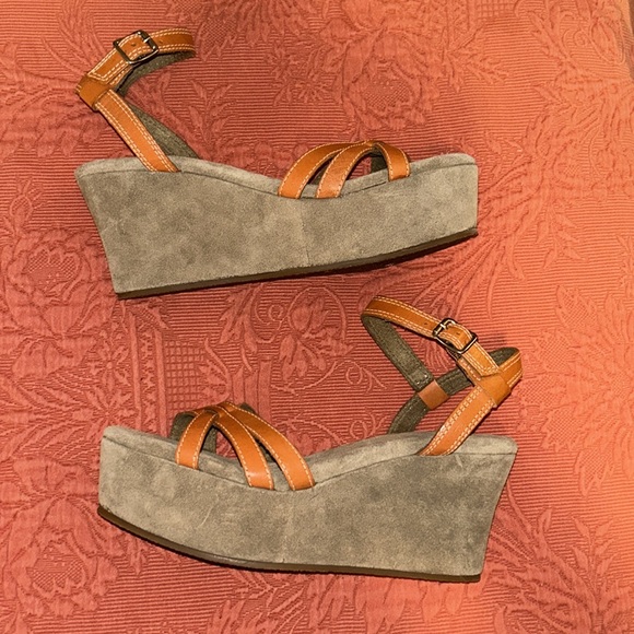 American Eagle: Leather Platform Sandals, Size: 9 - Picture 4 of 12